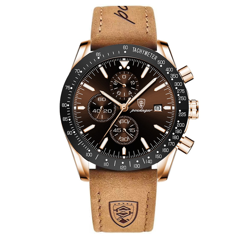 Montre chronographe à date lumineuse