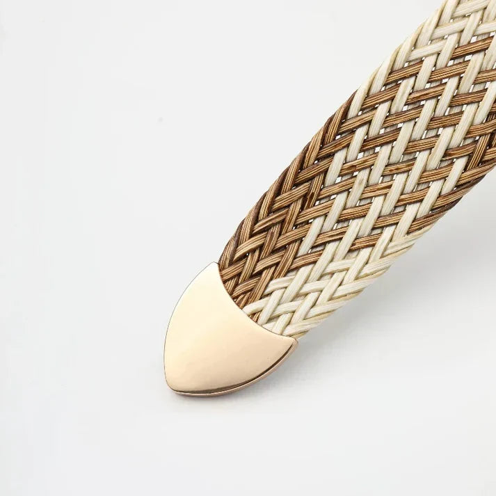Ceinture tressée en or pour femmes