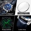 Montre chronographe de luxe avec bracelet en cuir