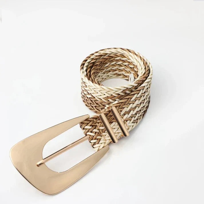Ceinture tressée en or pour femmes