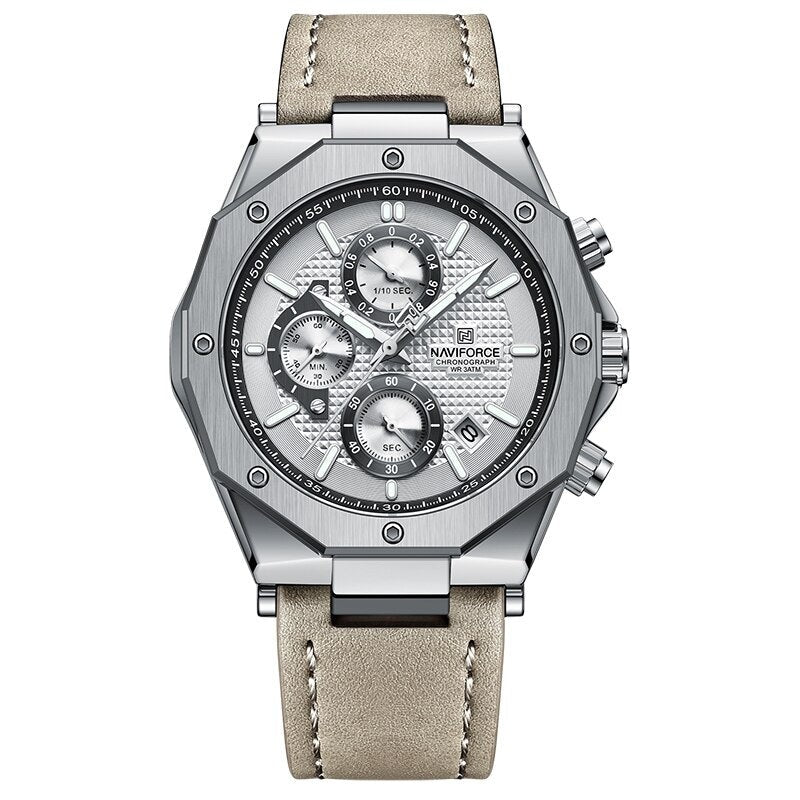 Montres chronographes à bracelet en cuir