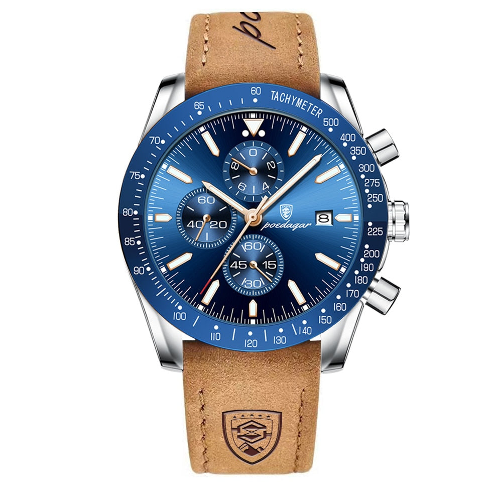 Montre chronographe à date lumineuse