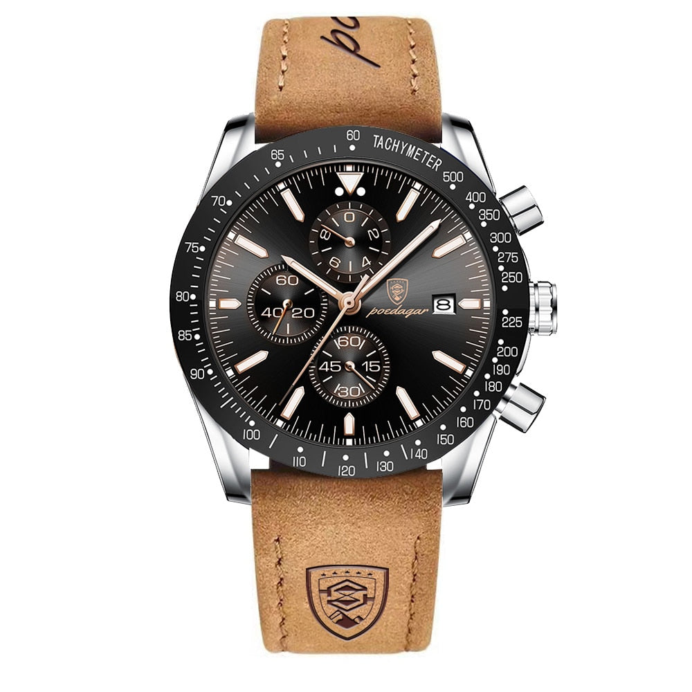 Montre chronographe à date lumineuse