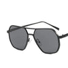 Lunettes de soleil rétro à monture métallique pour hommes