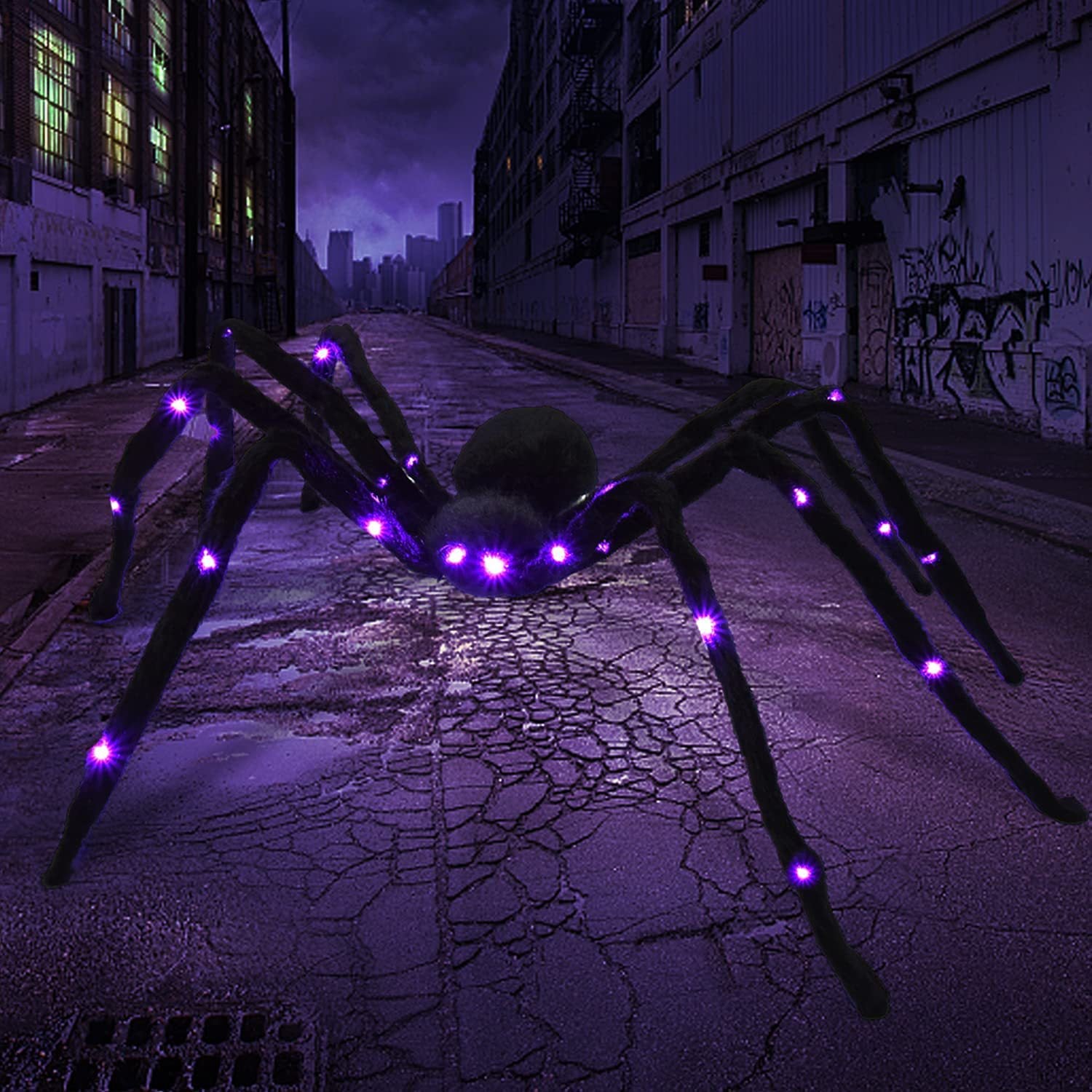 Décoration d'Halloween effrayante Spidey Goliath LED Spider