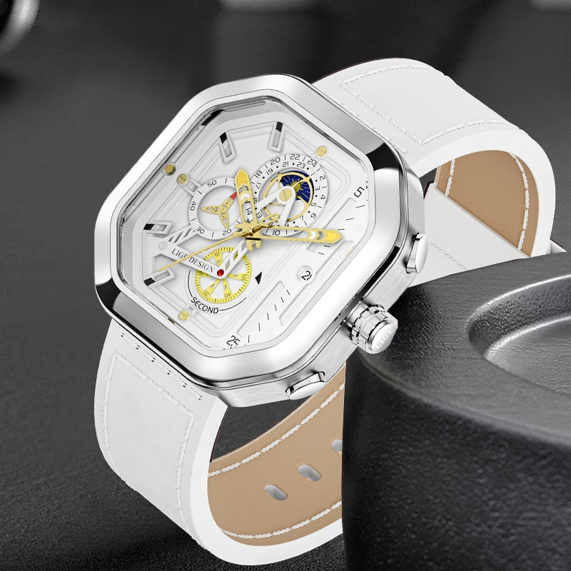 Montre chronographe à quartz étanche de luxe
