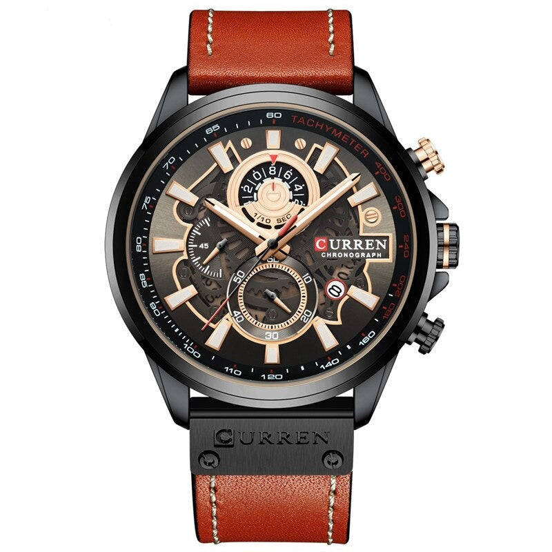 Montre calendrier multifonctionnelle à quartz