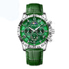 Montre chronographe de luxe avec bracelet en cuir
