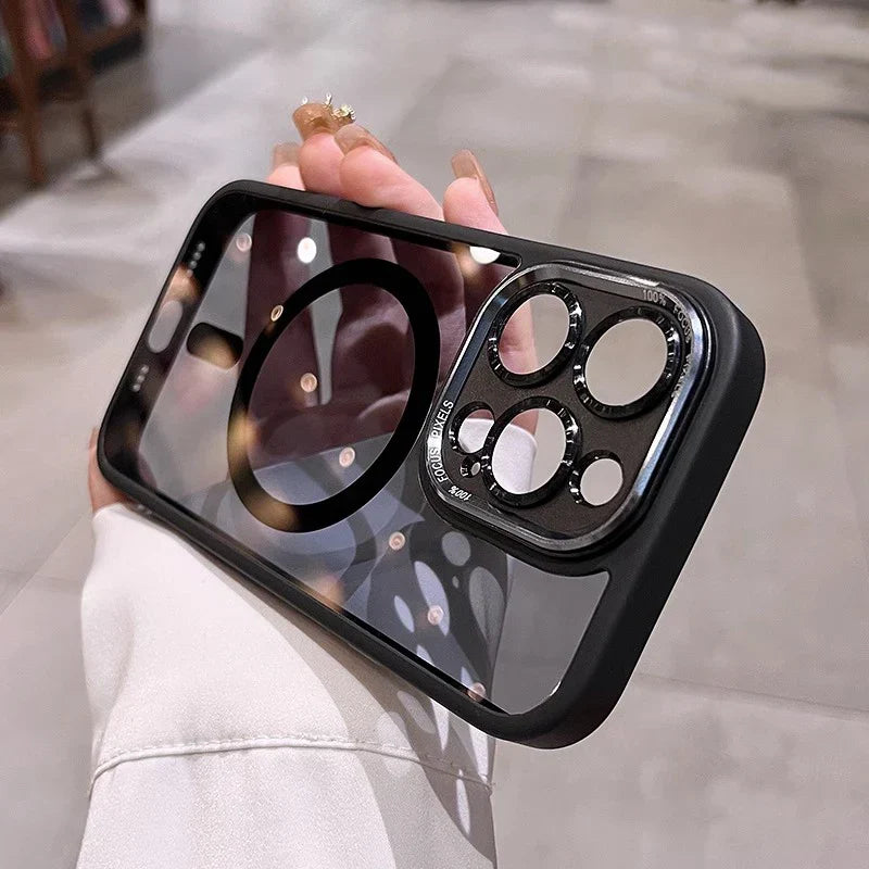 Coque magnétique en silicone pour iPhone : Aimant dorsal, résistant aux chocs et durable