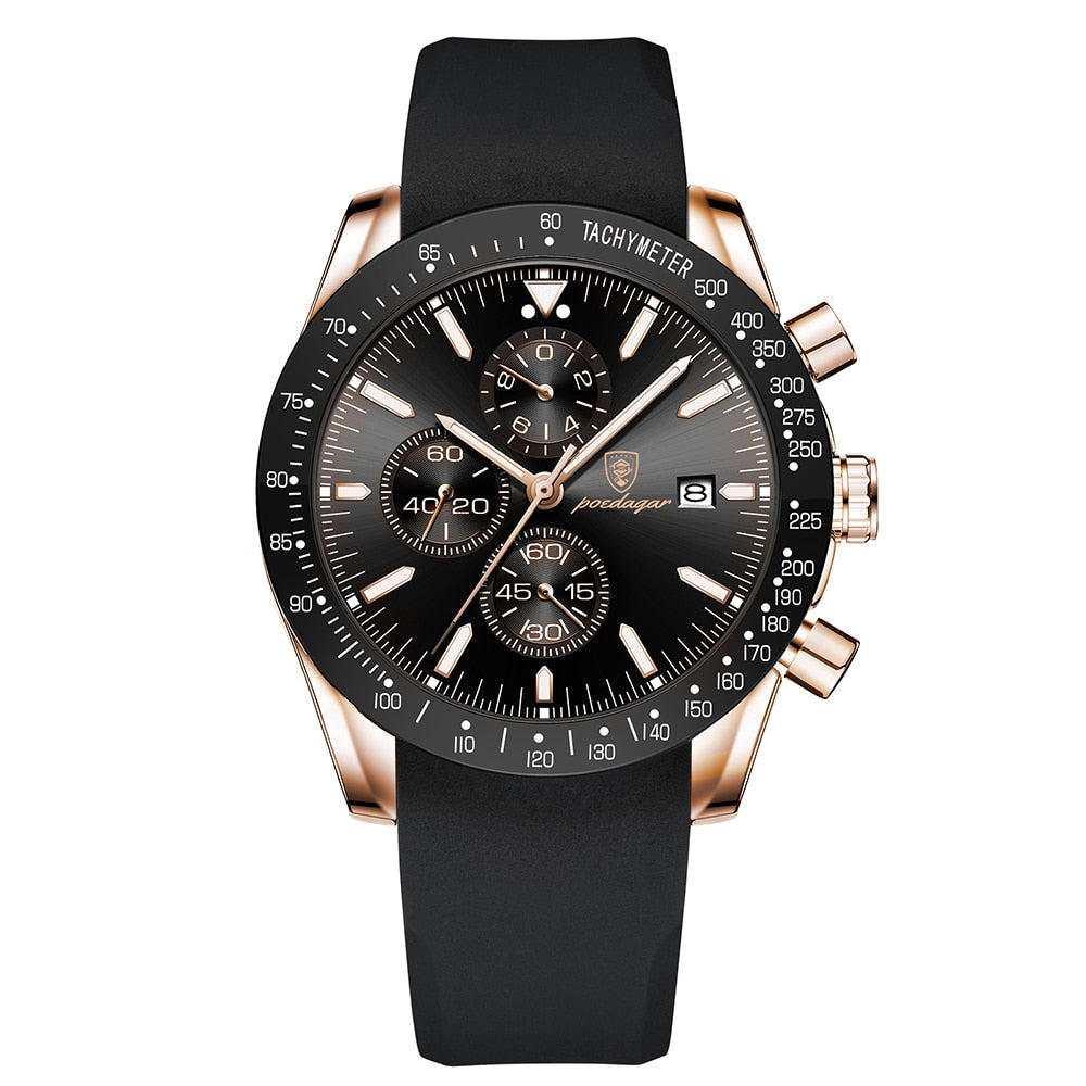 Montre chronographe à date lumineuse