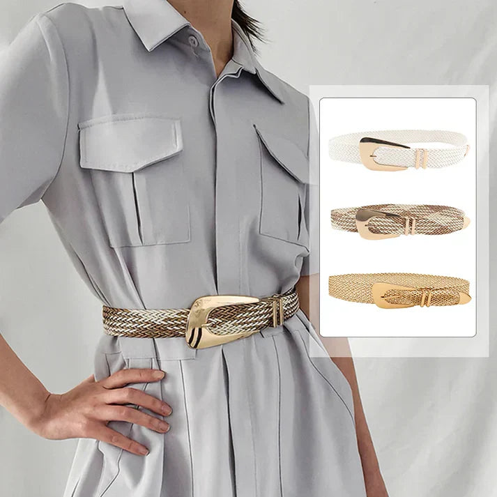 Ceinture tressée en or pour femmes