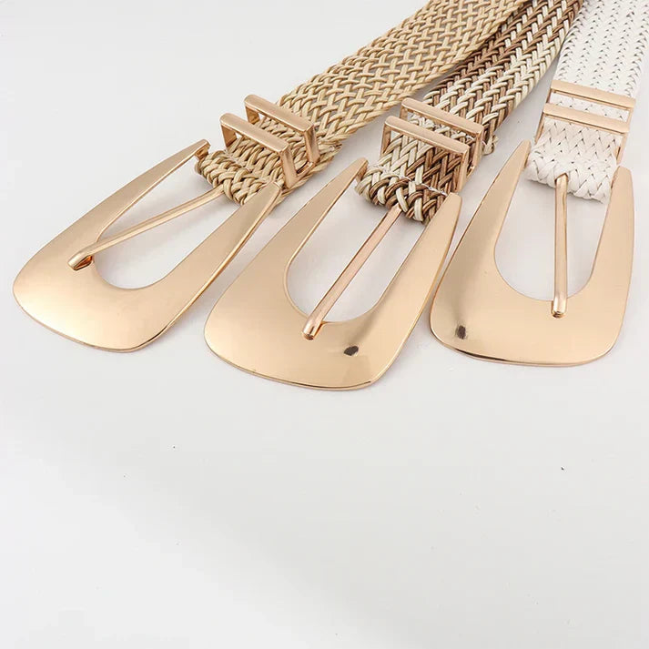 Ceinture tressée en or pour femmes