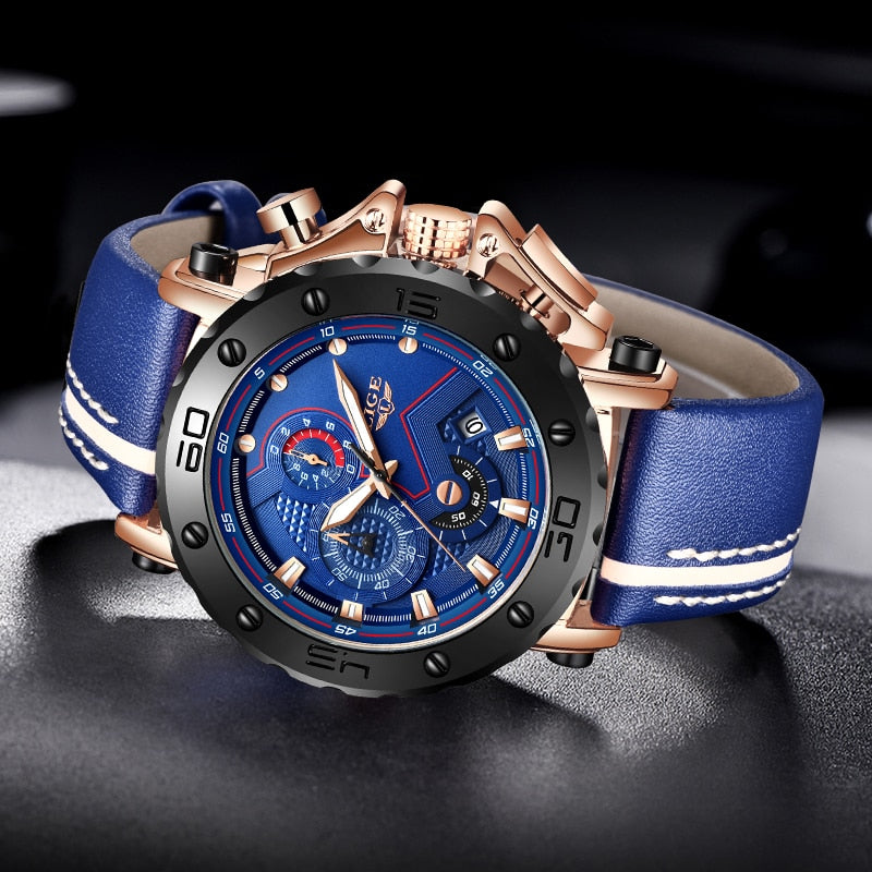 Montre militaire de luxe à quartz en acier
