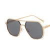 Lunettes de soleil rétro à monture métallique pour hommes