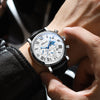 Montre à quartz avec bracelet en cuir de luxe