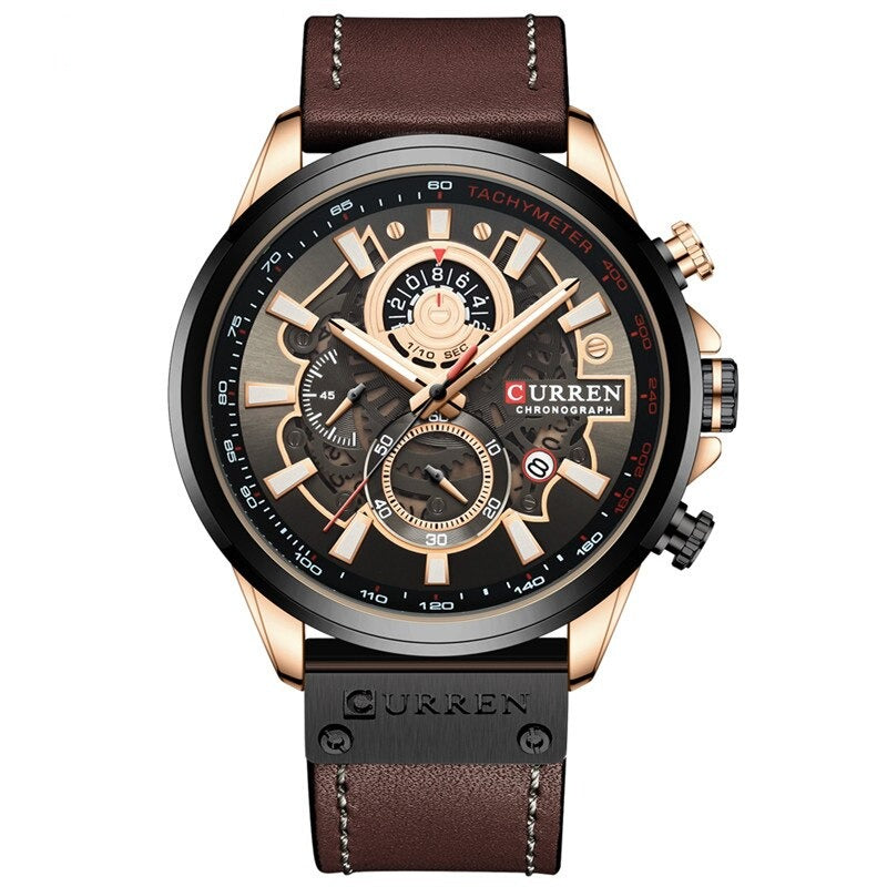 Montre calendrier multifonctionnelle à quartz