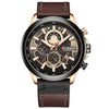 Montre calendrier multifonctionnelle à quartz