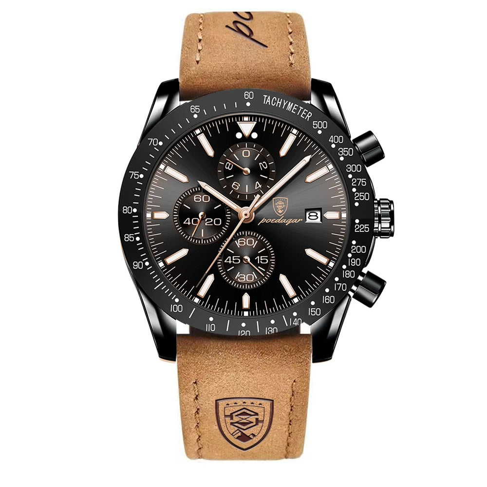 Montre chronographe à date lumineuse