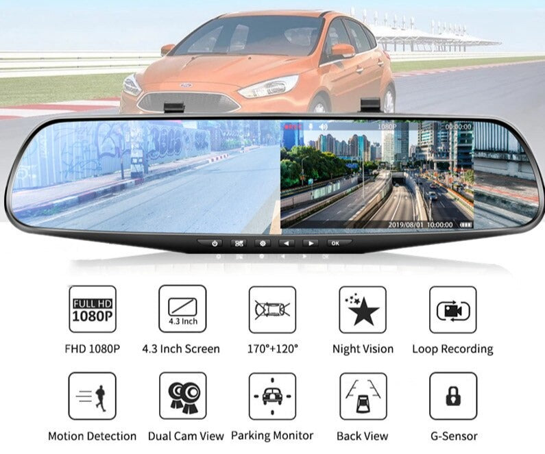 Smart CAM Caméra à double objectif à l'avant et à l'arrière