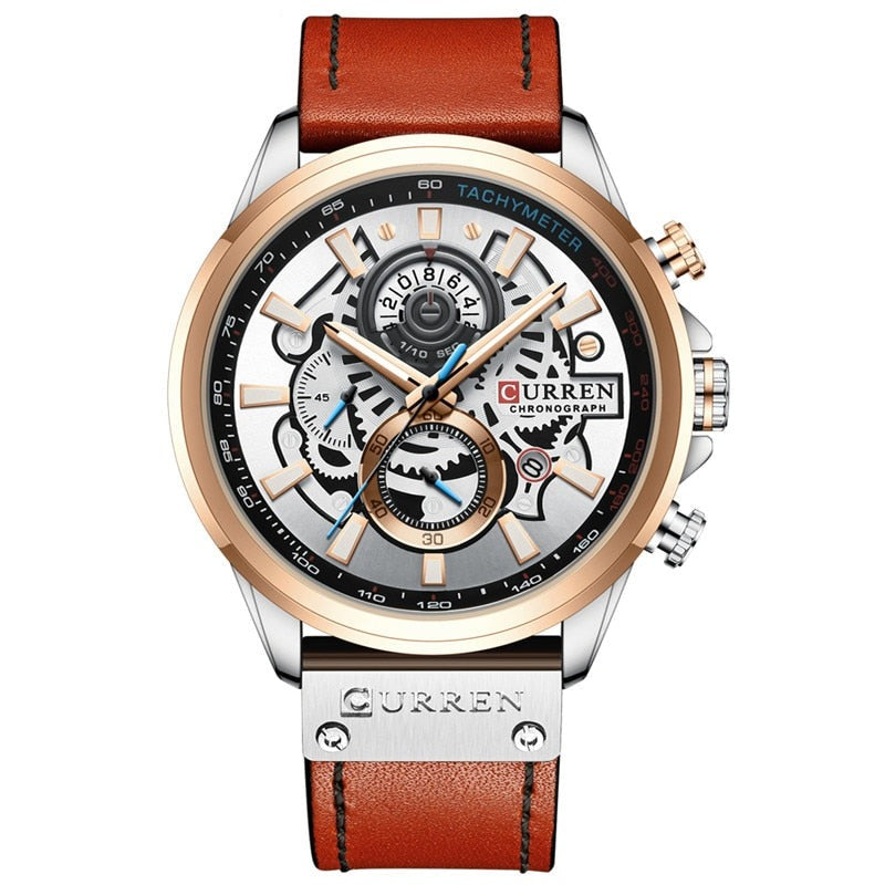 Montre calendrier multifonctionnelle à quartz
