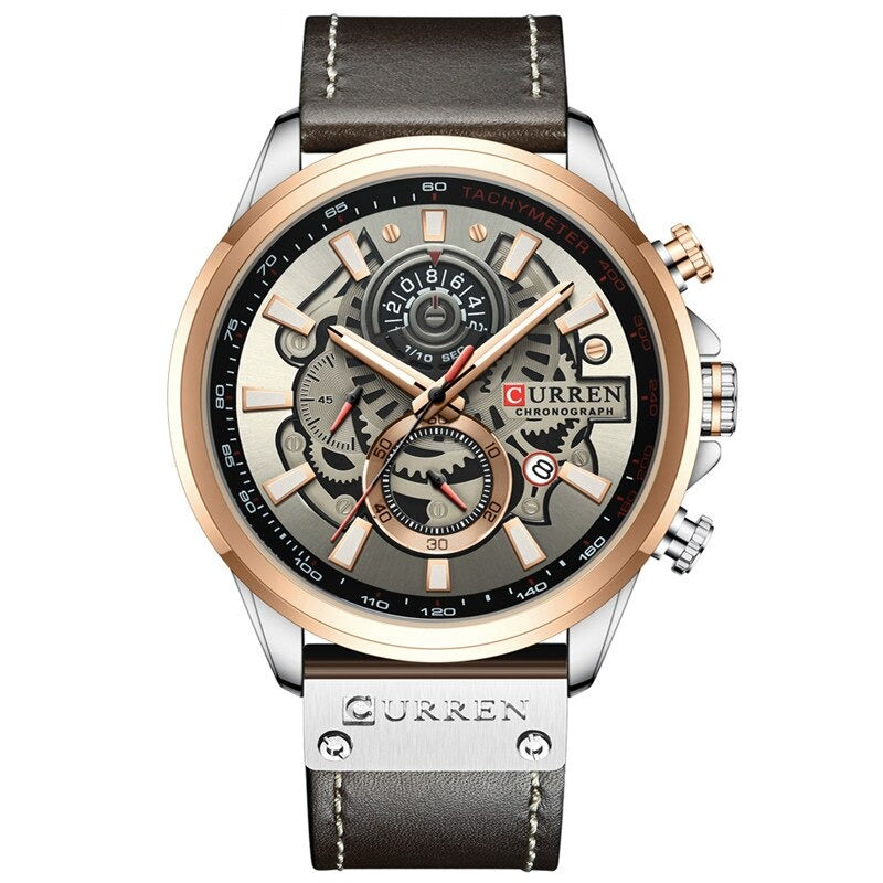 Montre calendrier multifonctionnelle à quartz