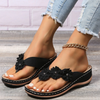 Chaussons rétro Studs Floral Foot Bow Support For Women