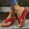 Chaussons rétro Studs Floral Foot Bow Support For Women