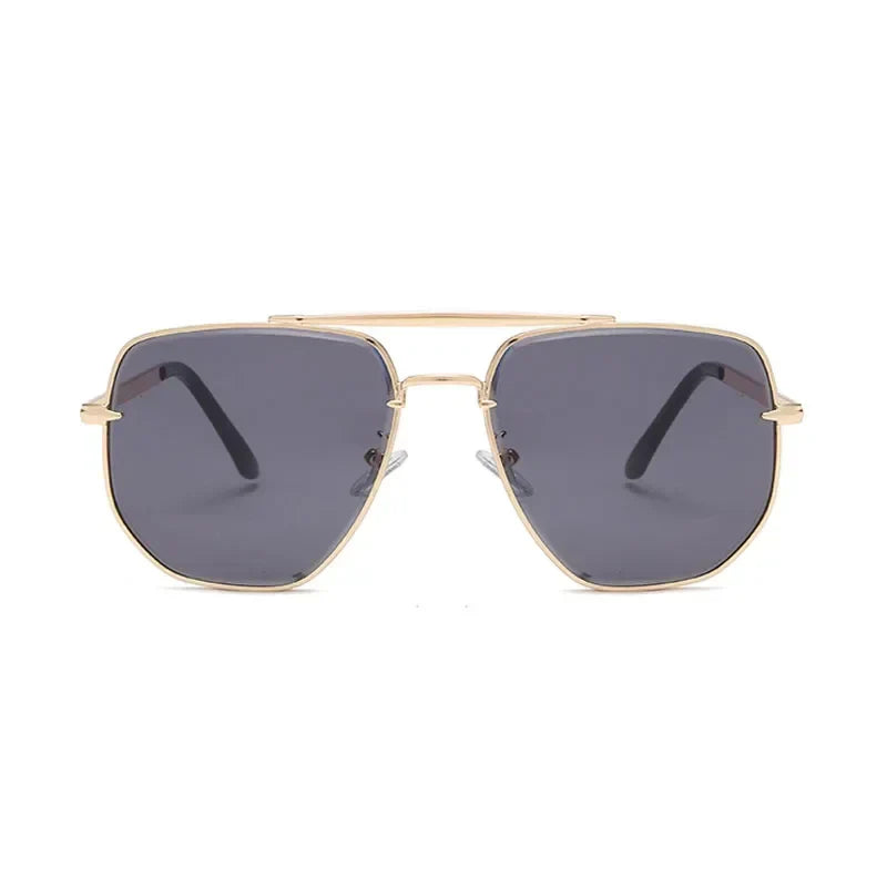 Lunettes de soleil vintage avec monture en métal pour femmes