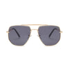 Lunettes de soleil vintage avec monture en métal pour femmes