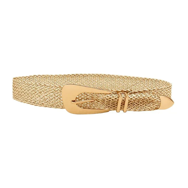 Ceinture tressée en or pour femmes
