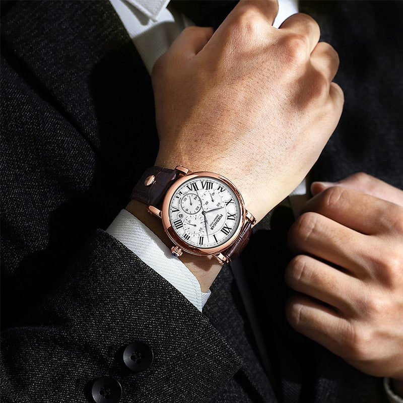 Montre chronographe de luxe à mode décontractée