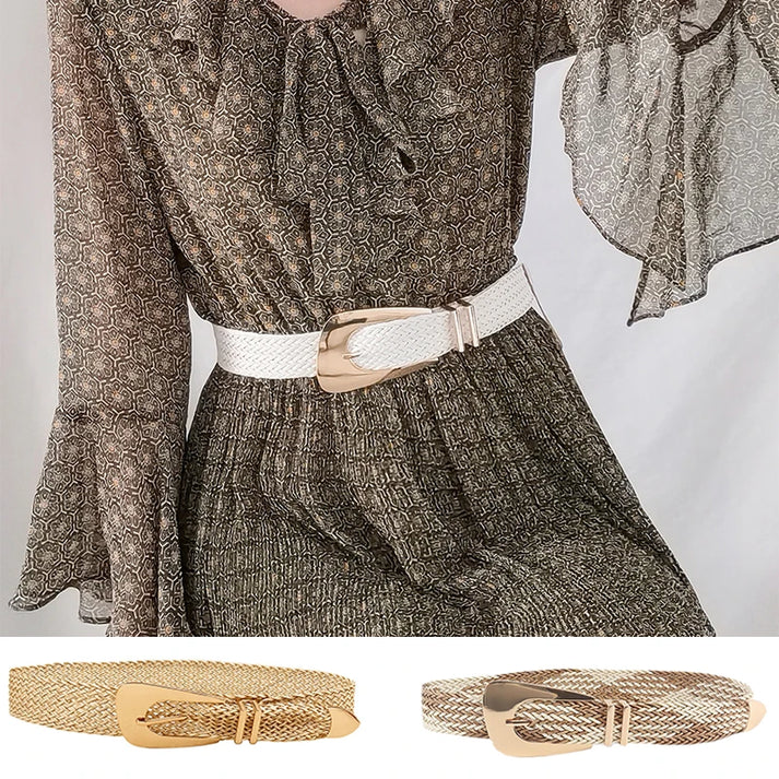 Ceinture tressée en or pour femmes