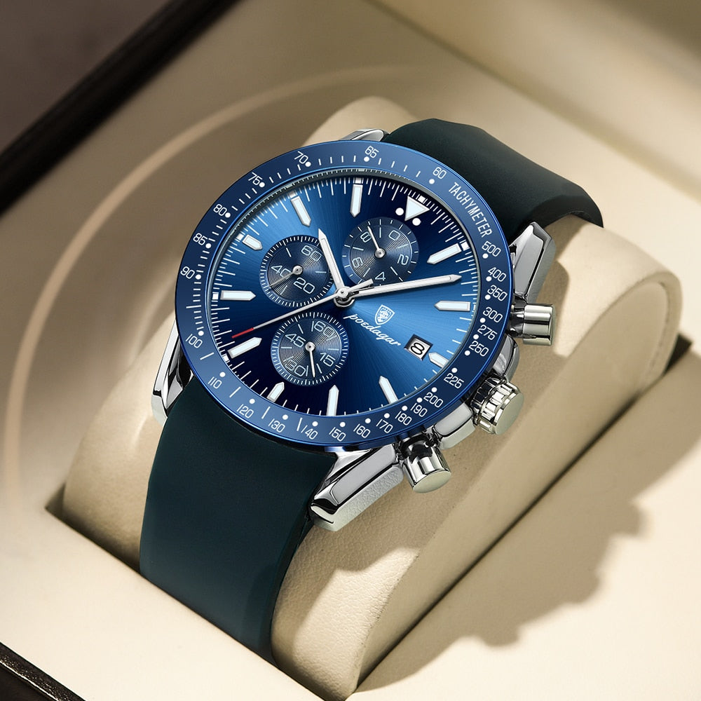 Montre chronographe à date lumineuse