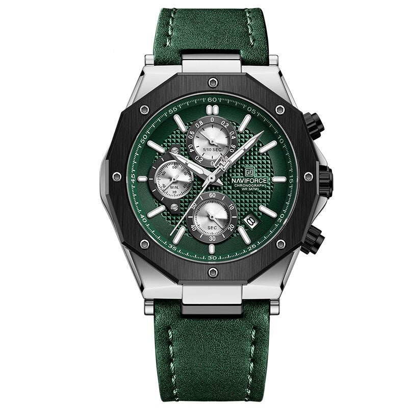 Montres chronographes à bracelet en cuir