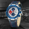 Montres chronographes à bracelet en cuir