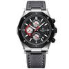Montres chronographes à bracelet en cuir