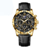 Montre chronographe de luxe avec bracelet en cuir