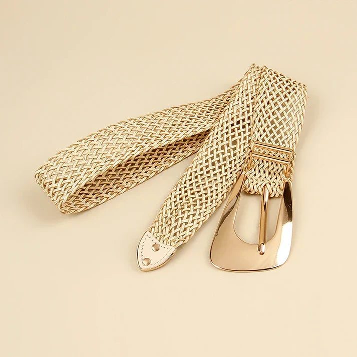 Ceinture tressée en or pour femmes