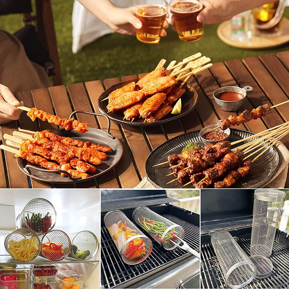 Grille de barbecue portable en acier inoxydable