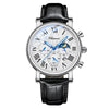 Montre à quartz avec bracelet en cuir de luxe