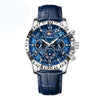 Montre chronographe de luxe avec bracelet en cuir
