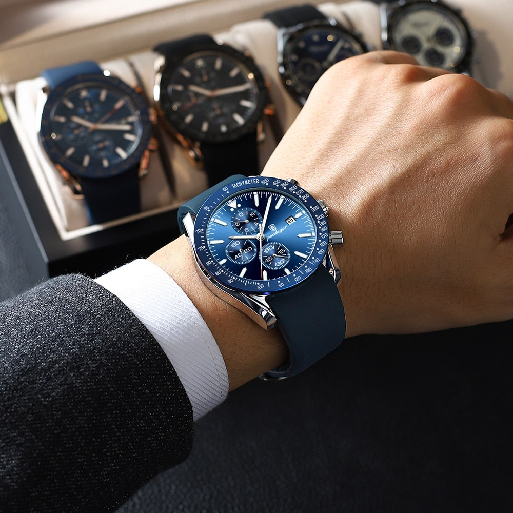 Montre chronographe à date lumineuse