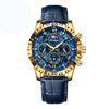 Montre chronographe de luxe avec bracelet en cuir
