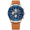 Montres chronographes à bracelet en cuir