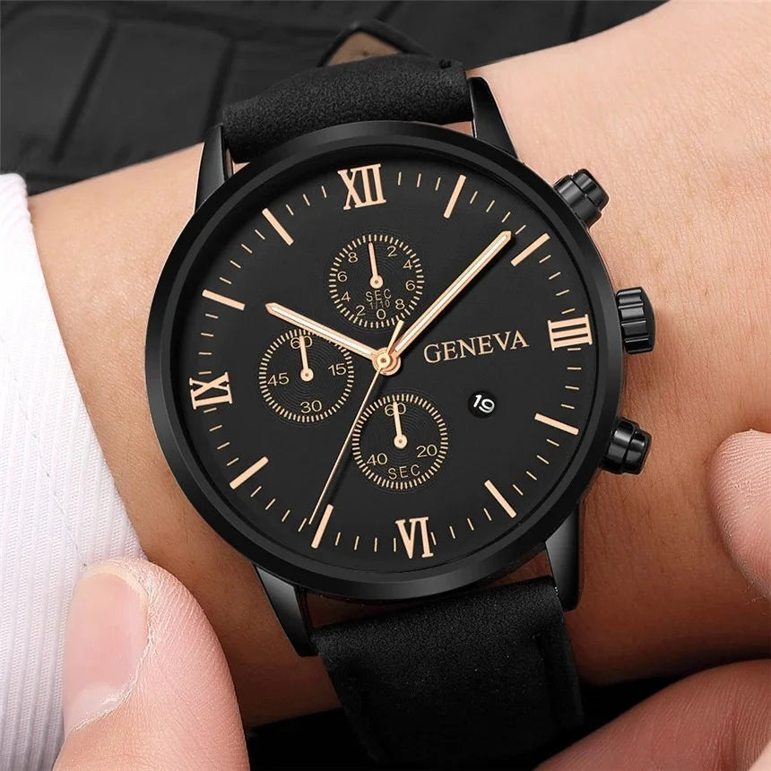 Montre analogique décontractée à quartz