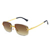Lunettes de soleil carrées sans monture UNISEX