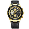 Montres chronographes à bracelet en cuir