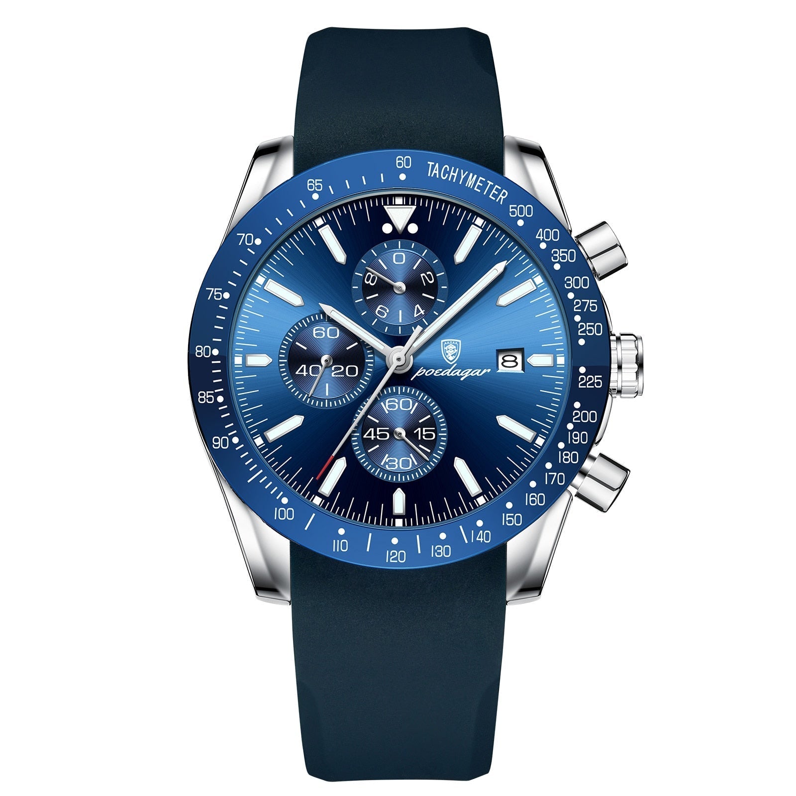 Montre chronographe à date lumineuse
