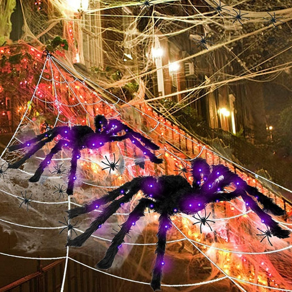 Décoration d'Halloween effrayante Spidey Goliath LED Spider