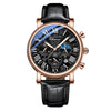Montre à quartz avec bracelet en cuir de luxe